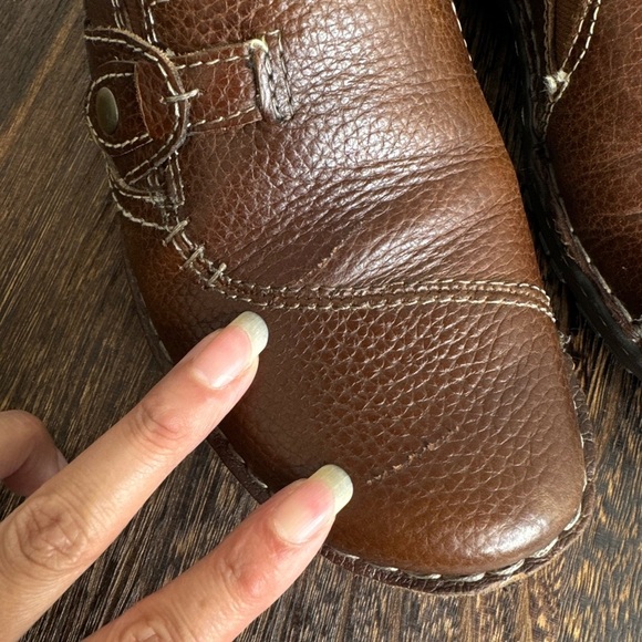 Earth Origin Size 7.5 Brown Leather Slip On Loafers Casual Walking Shoes Comfort - Picture 7 of 7